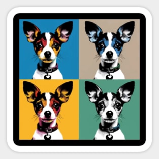 Pop Retro Toy Fox Terrier Art - Cute Puppy Sticker